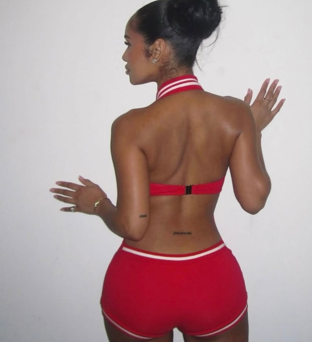 “Rudy” Red Romper
