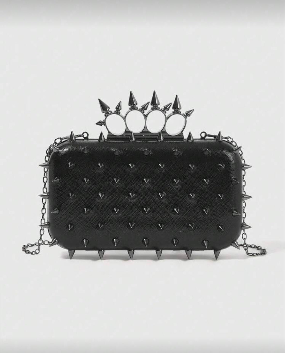 “Spiked Spunk” Black Handbag
