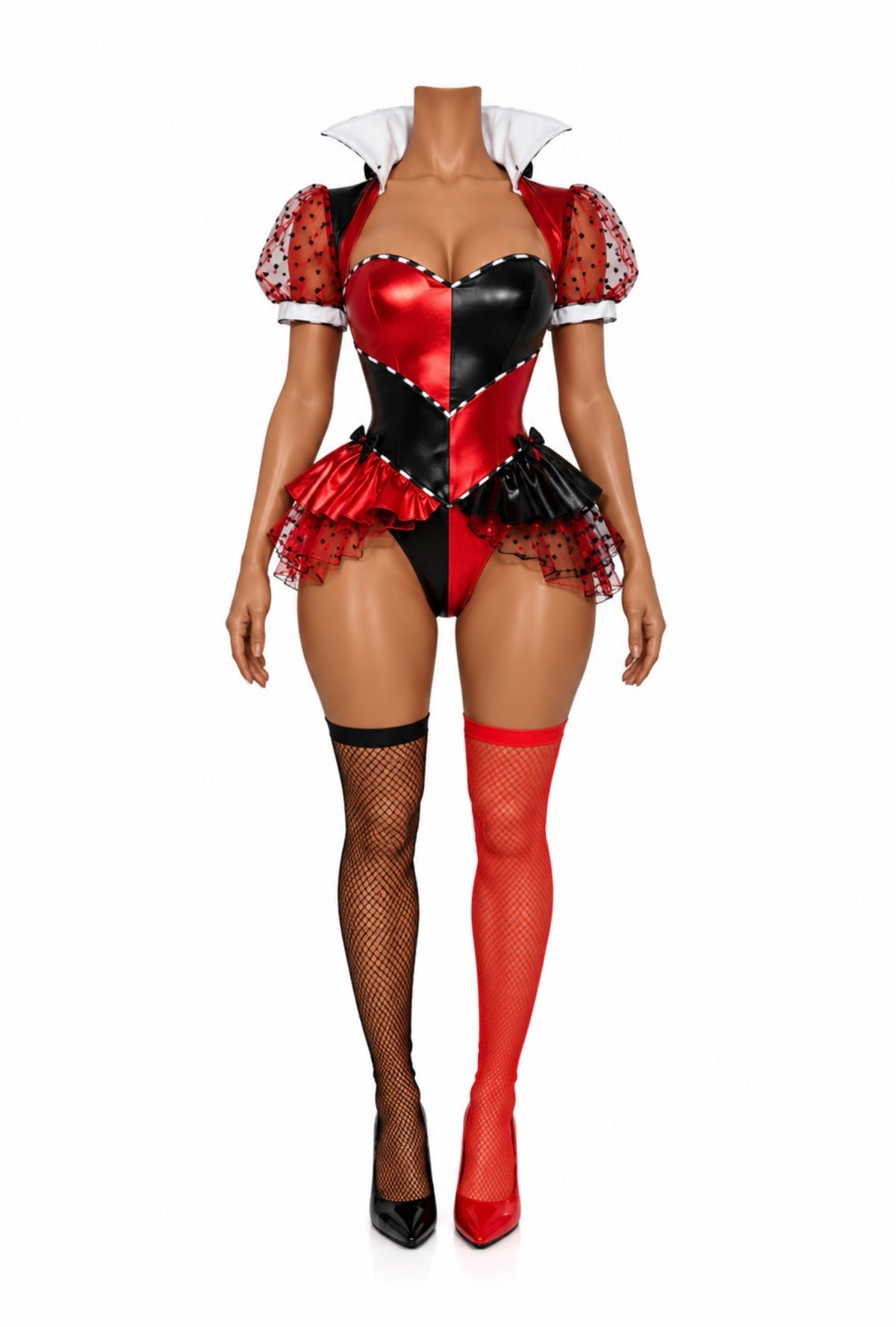 “Queen Of Hearts” Red 2 Piece Romper Costume Set