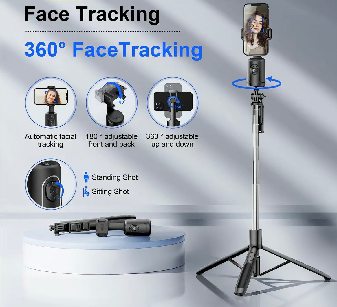 “360 Selfie” Black Tripod