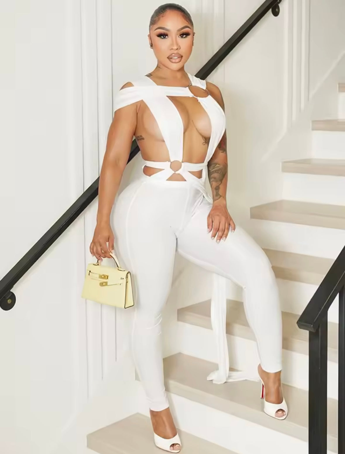 “Angelica” White Jumpsuit
