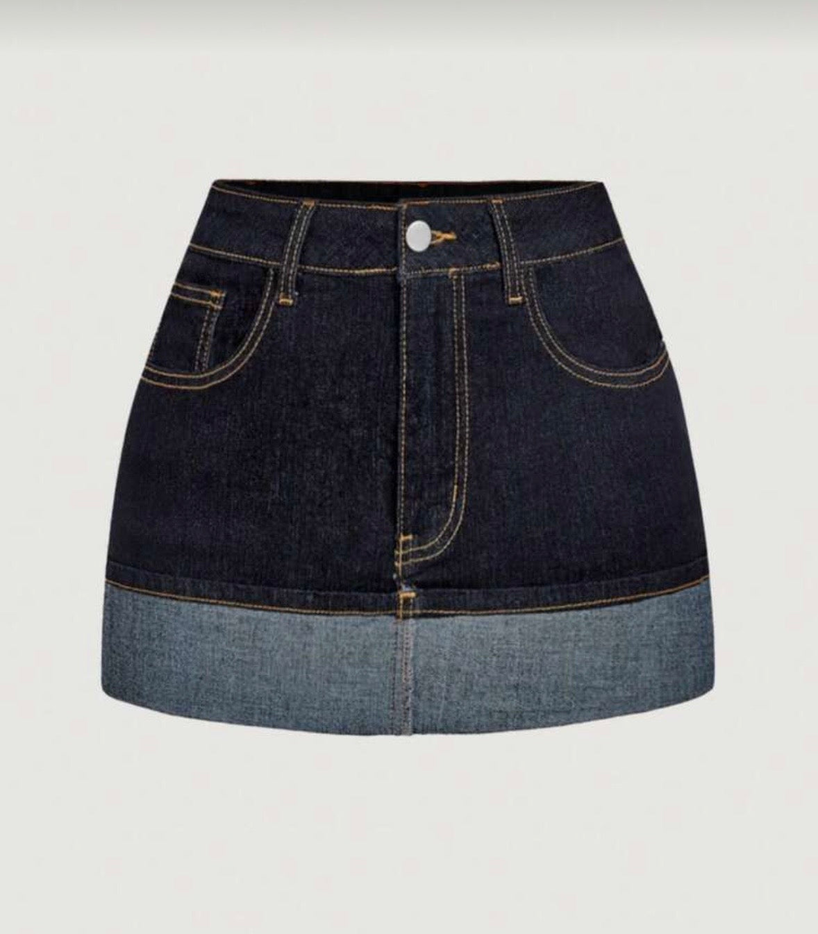 “Deanna” Brown Denim Skirt