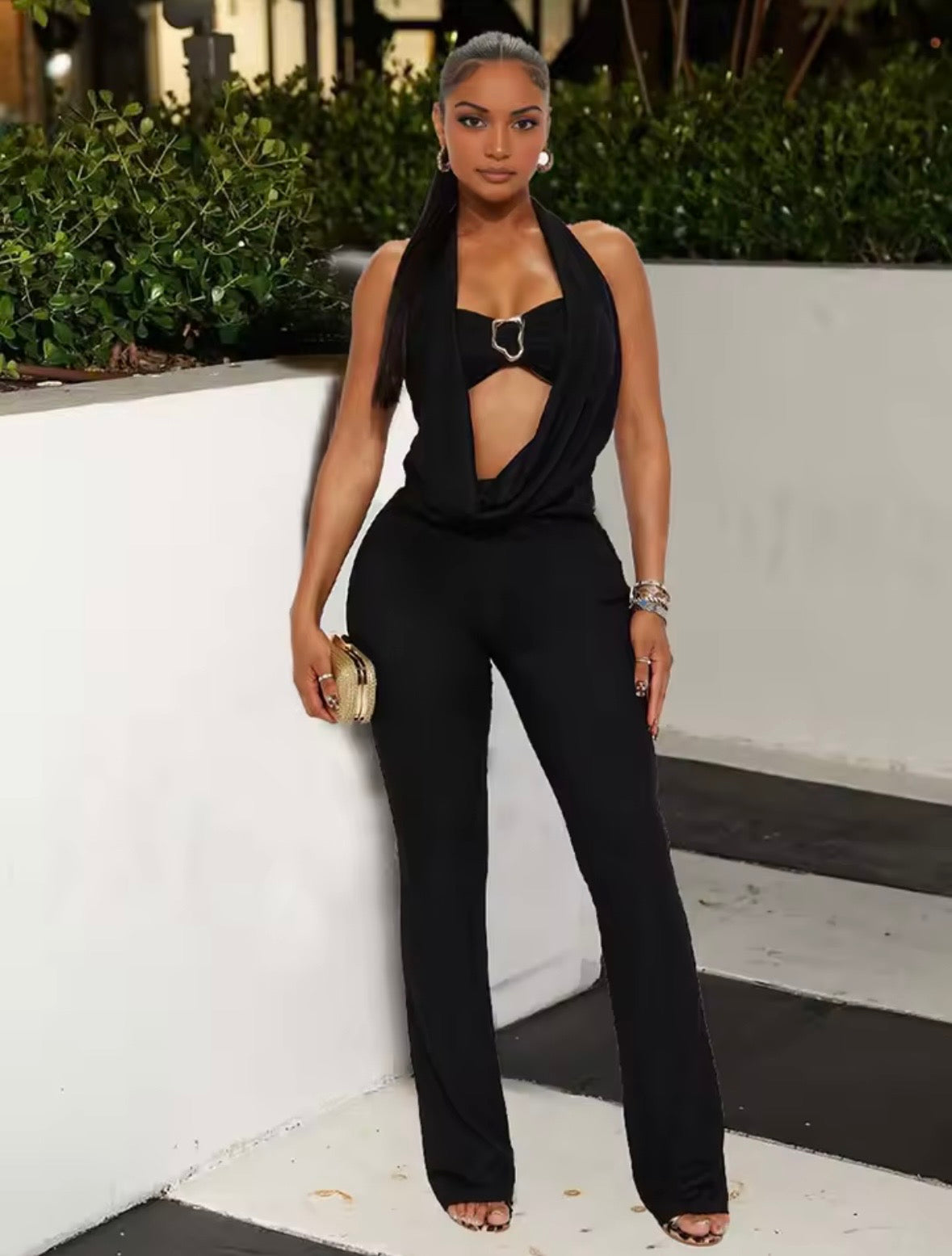 “Serving” Black Jumpsuit