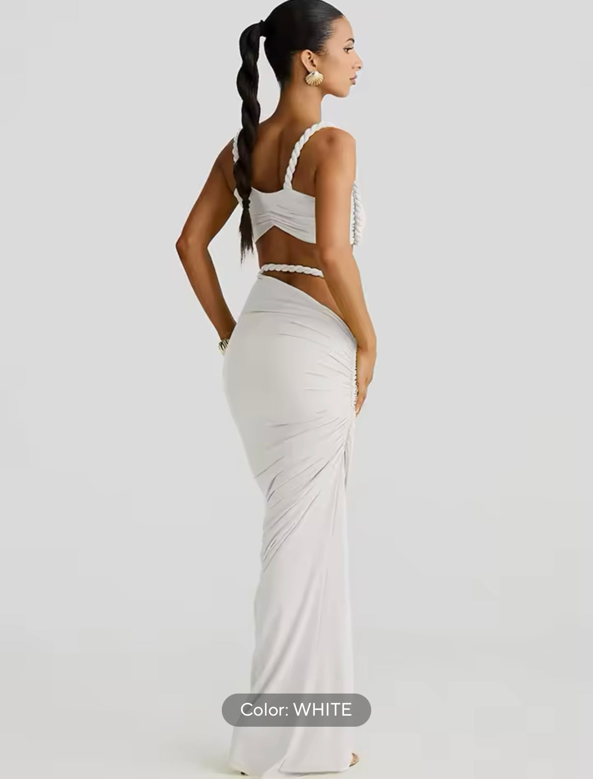 “Twist & Turns” White 2 Piece Set