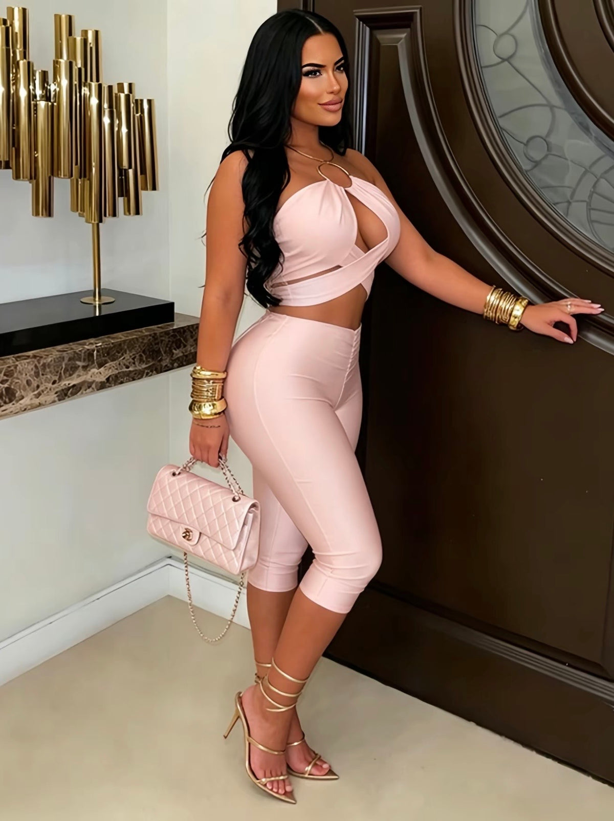 “Ring Leader” Pink 2 Piece Set