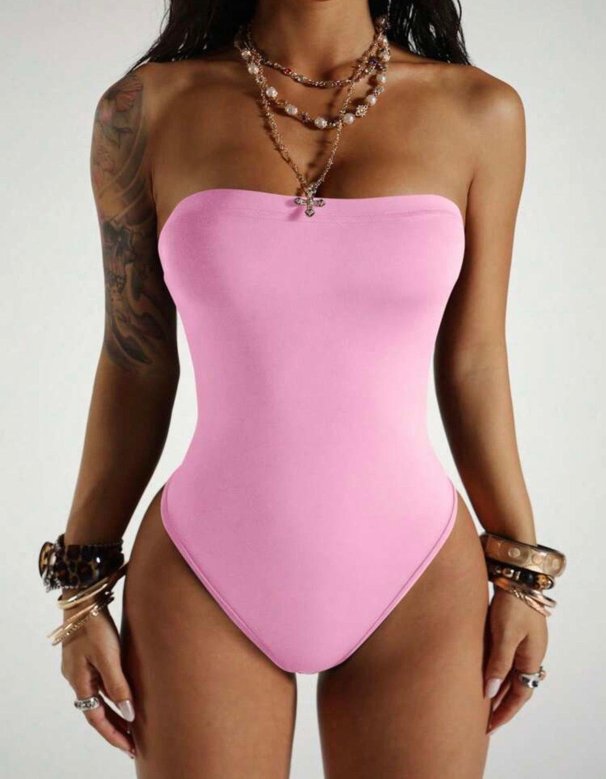 “Amy Basic” Brown Tube Top