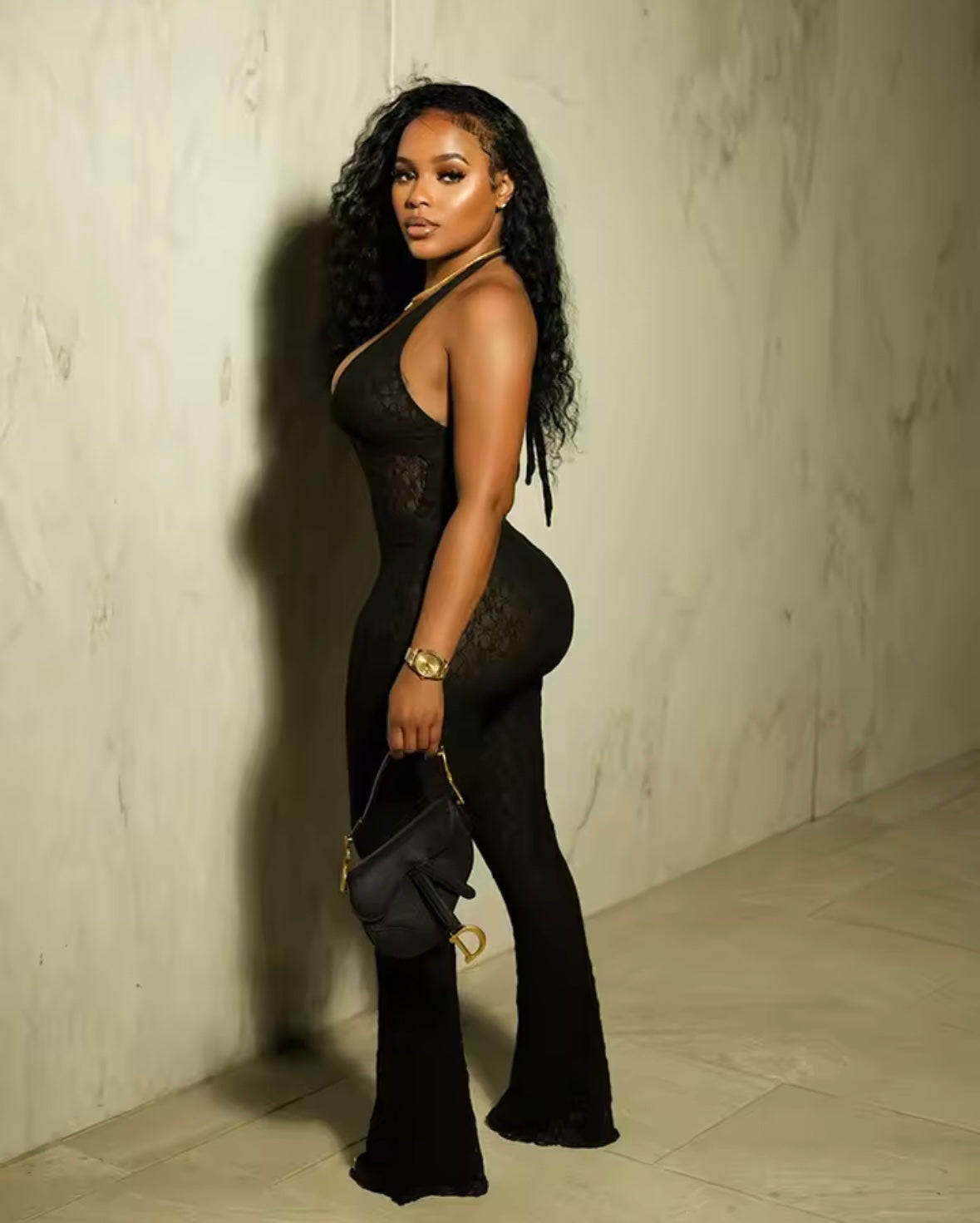 “Lani Lace” Black Jumpsuit