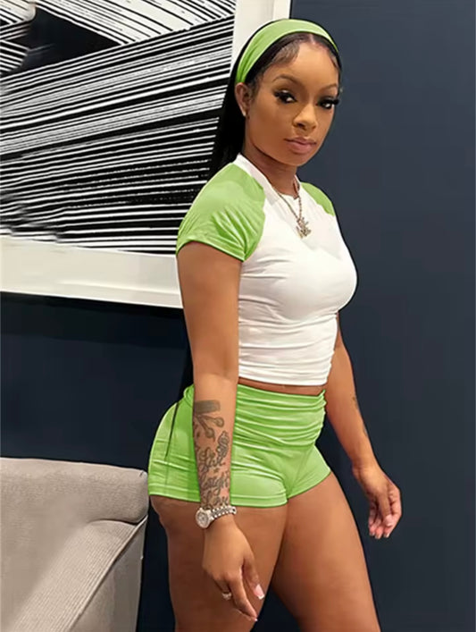 “Sporty Babe” Green 3 Piece Set