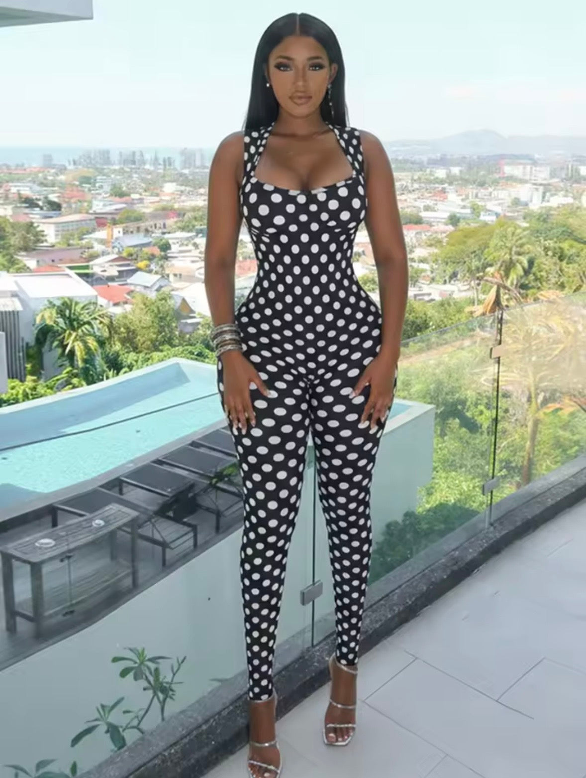 “Polka Girl” White Jumpsuit