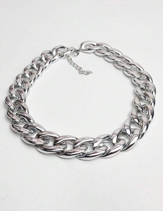 “Grande” Silver Cuban Necklace