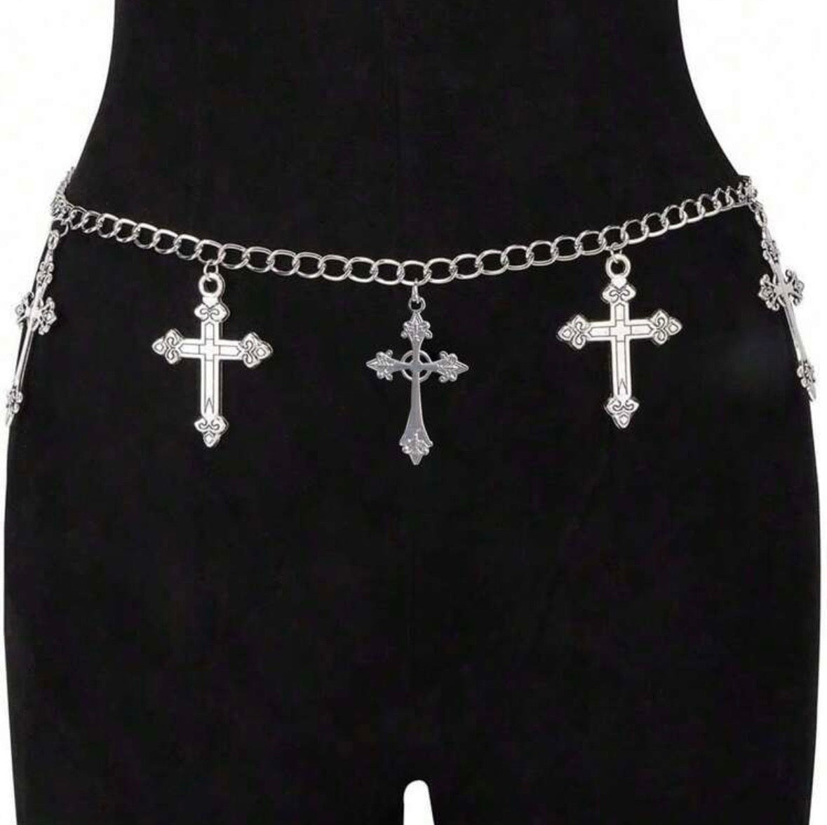 “Cross” Silver Chainbelt