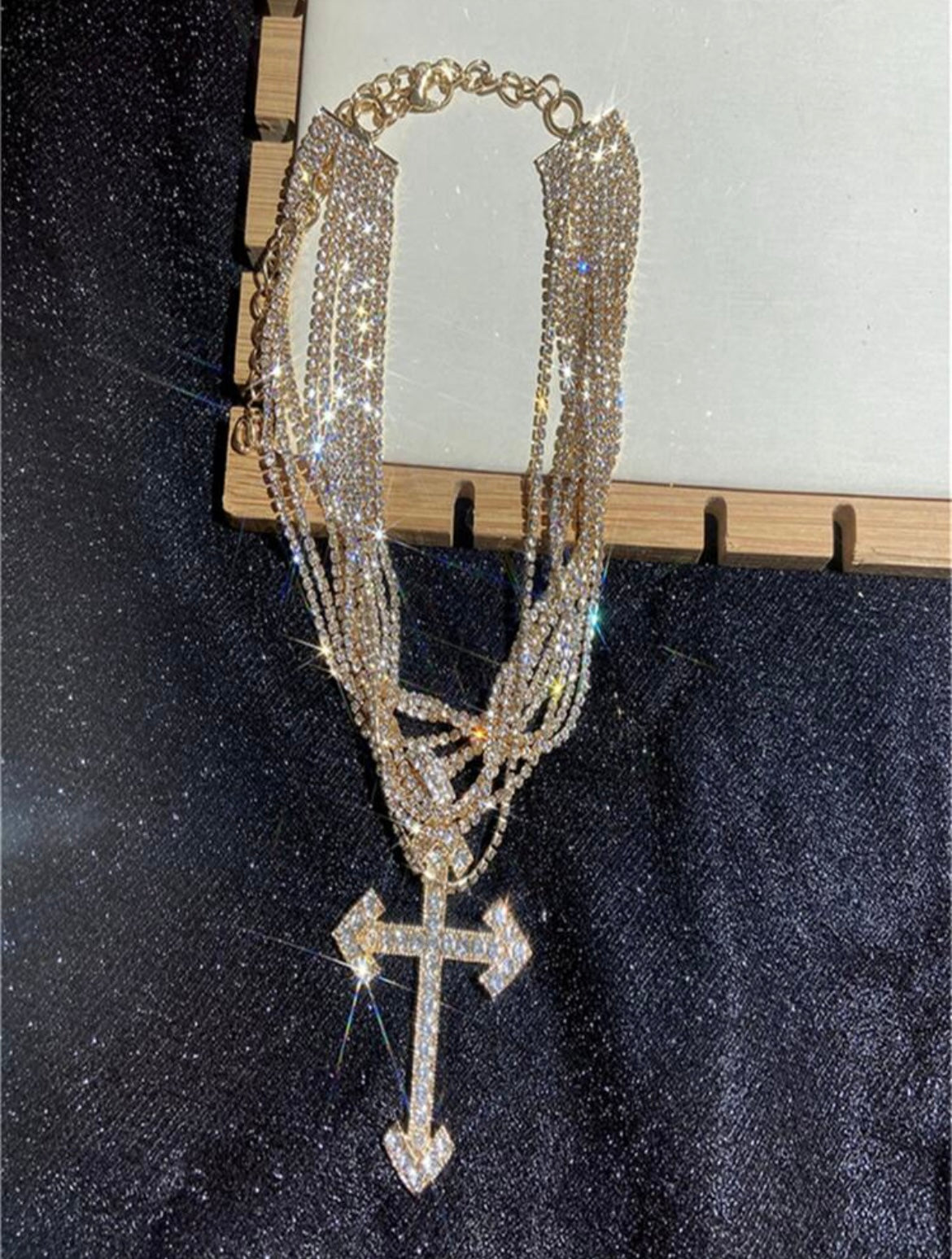 “Cross My Heart” Gold Necklace
