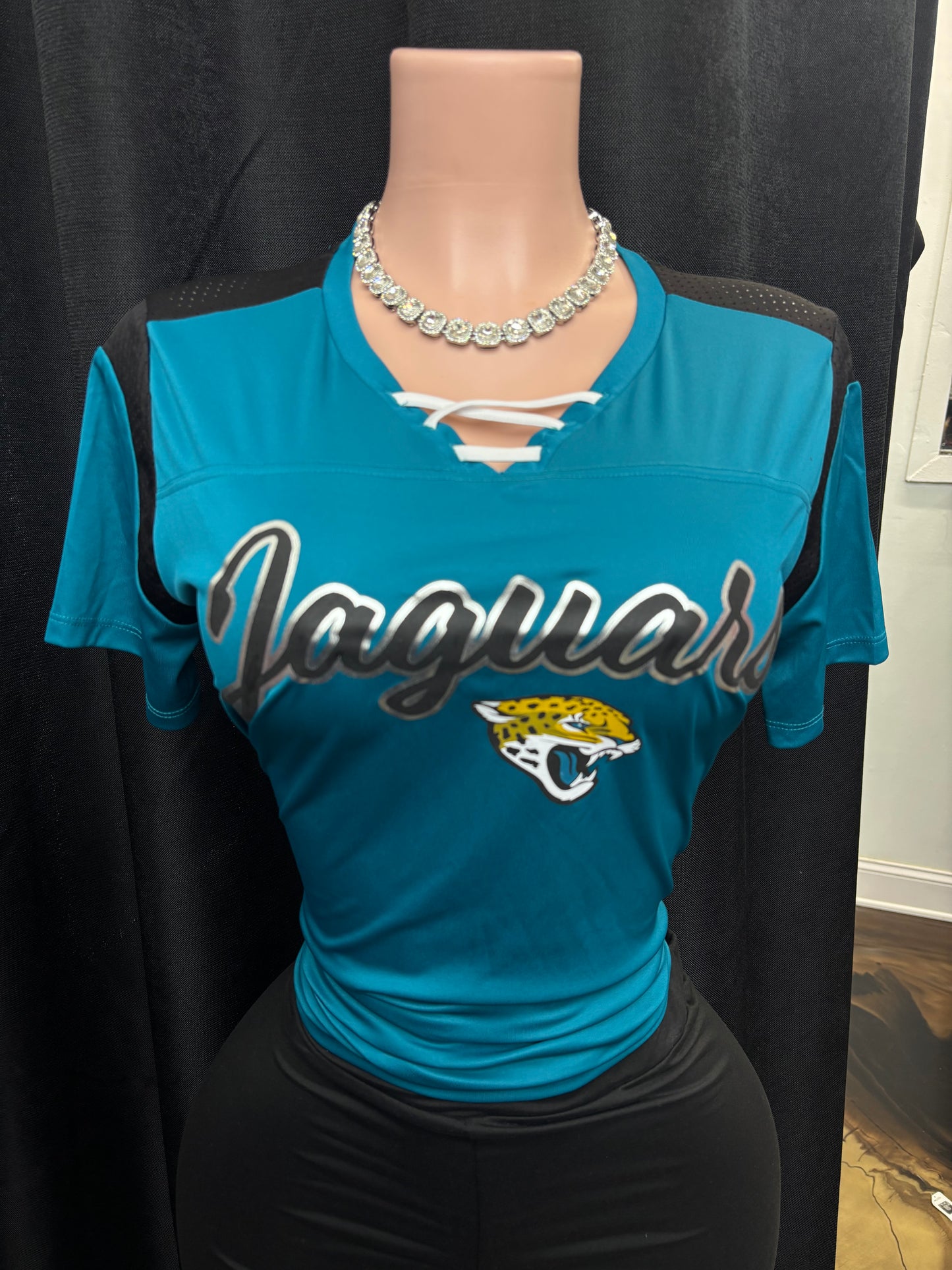 “Let’s Go Jags” Teal Blue Jersey