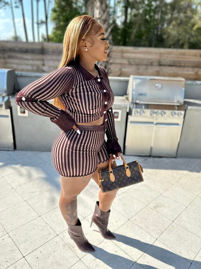 “Vida” -Brown 2 Piece Set