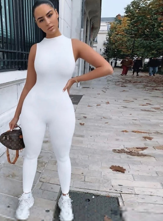 “Something Cute” White Jumpsuit