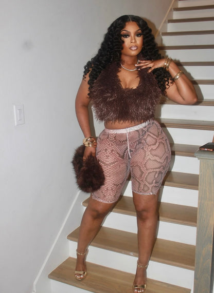 “Ava Fluff” Brown Top
