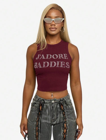 “Jadore Baddies” Burgundy Top