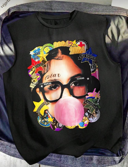 “Bubble Gum” Black Top