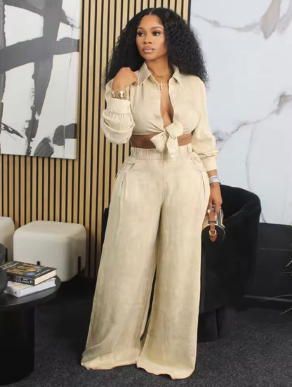 “Champagne Flow” Nude 2 Piece Set