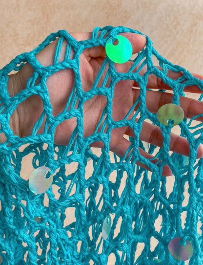 “Tassle Turks” Blue 3 Piece Swimsuit