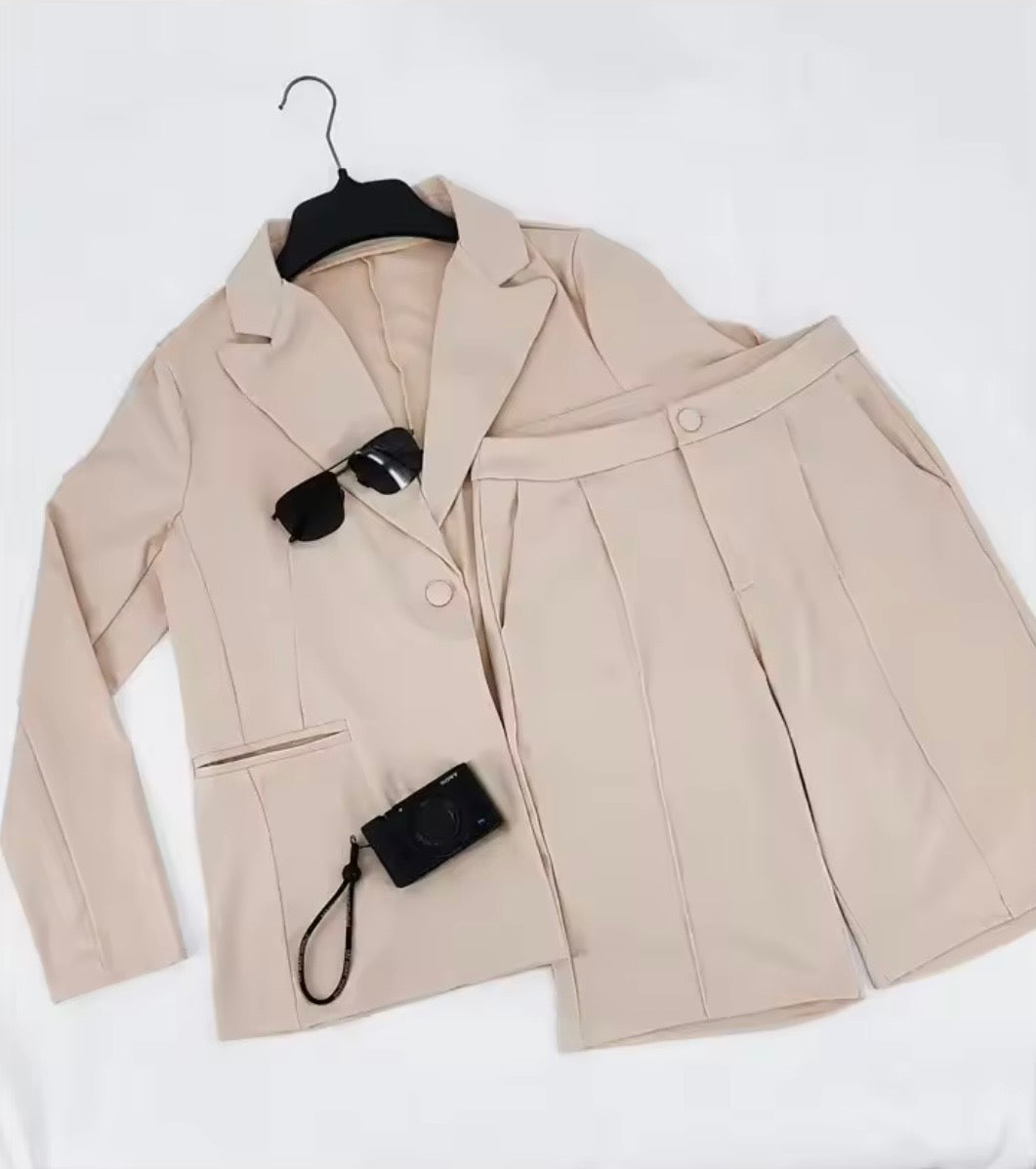 “Wall Street” Nude 2 Piece Set