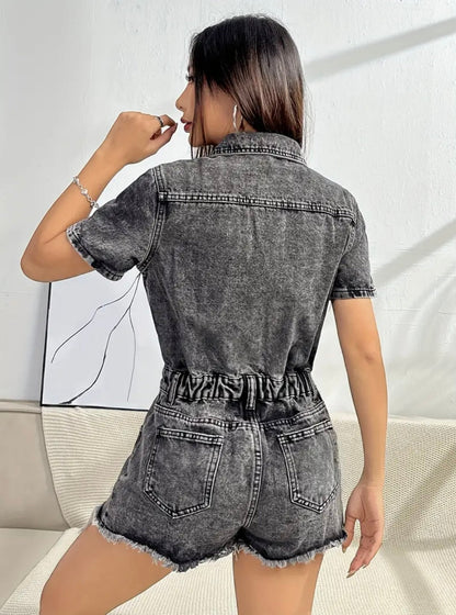 “Denim Rust” Romper