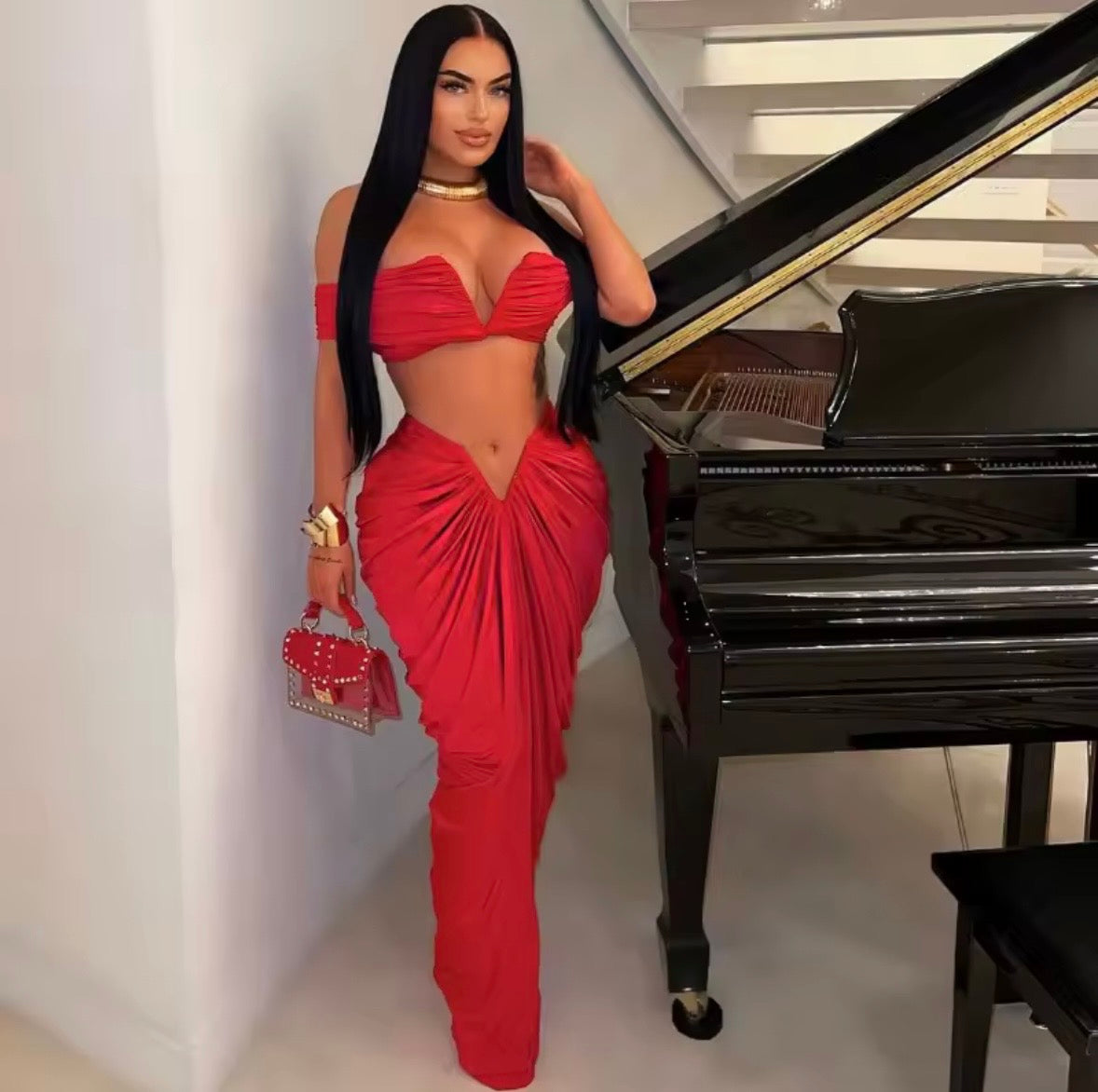 “Haute Topic” Red 2 Piece Set