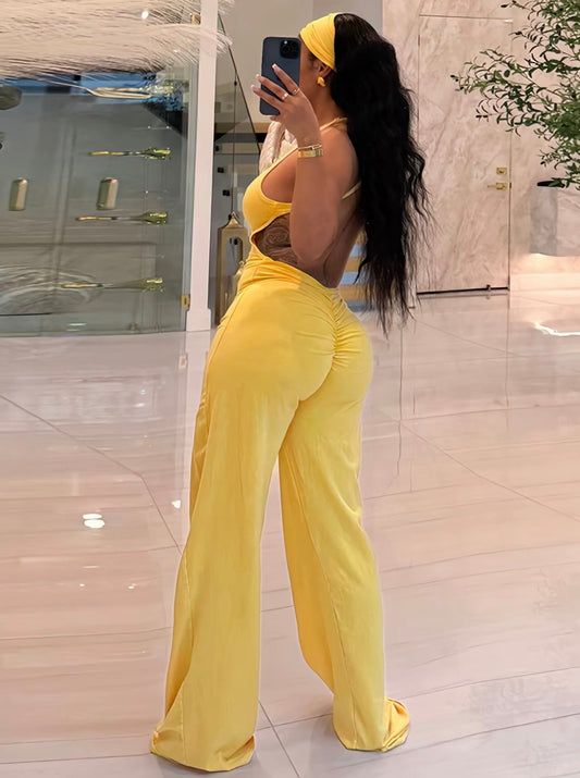“Precious” Yellow Jumpsuit Set