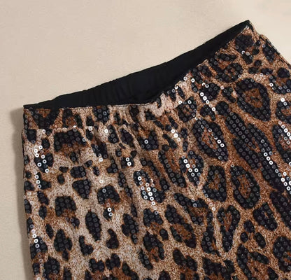 “Leopard Lina” Brown Shorts