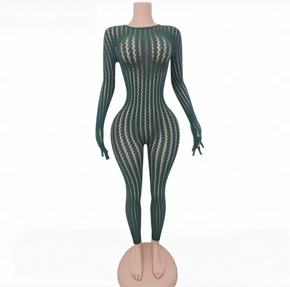 “Barely Behaving” Green Jumpsuit
