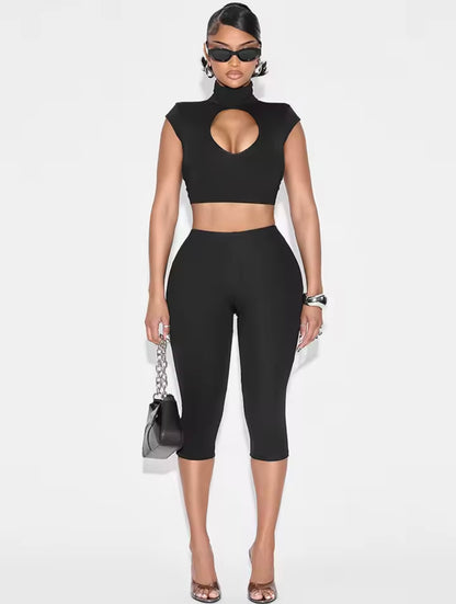 “Peek A Boo” Black 2 Piece Set