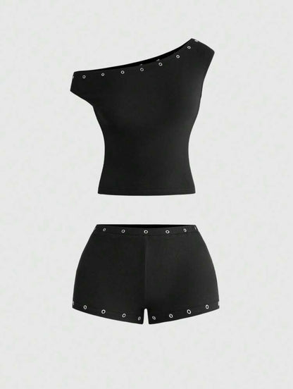“Lyrics Lie” Black 2 Piece Set