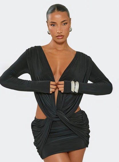 “Twisted Temptaion” Brown Dress