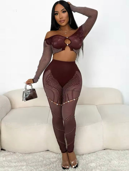 “Sarah” Brown 2 Piece Set