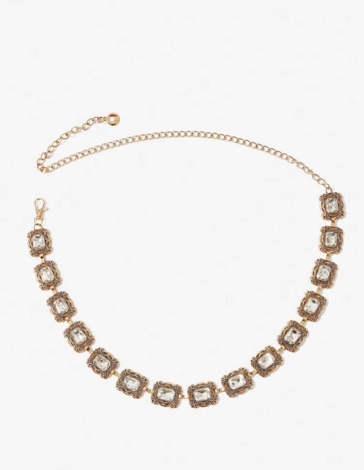 “Azure” Gold Chain Belt