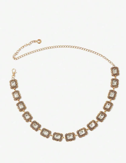 “Azure” Gold Chain Belt