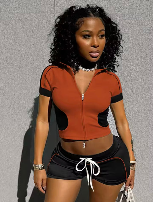 “Milan” Rust Brown 2 Piece Set