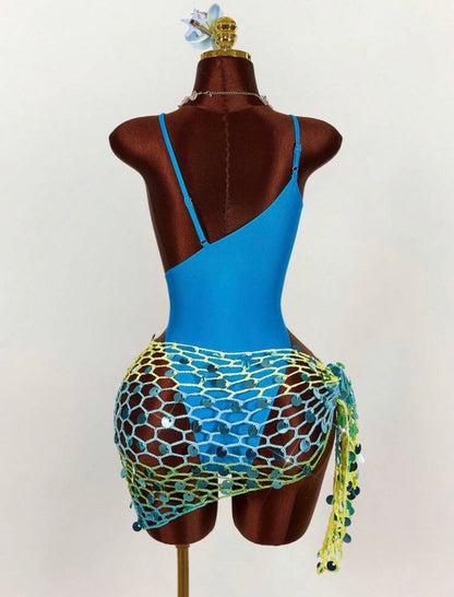 “Ocean Starfish” Blue 2 Piece Swimsuit