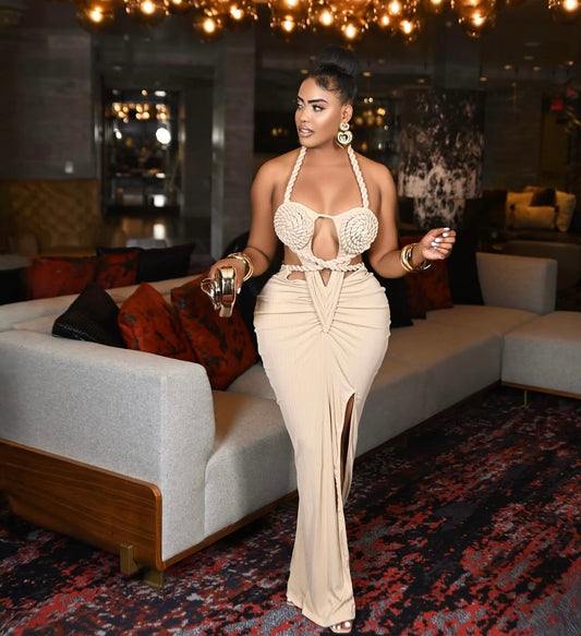 “Venue” Brown Dress