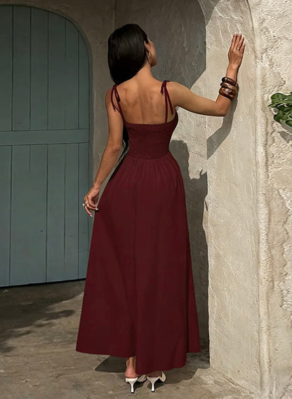 “Soft Life” Burgundy Dress