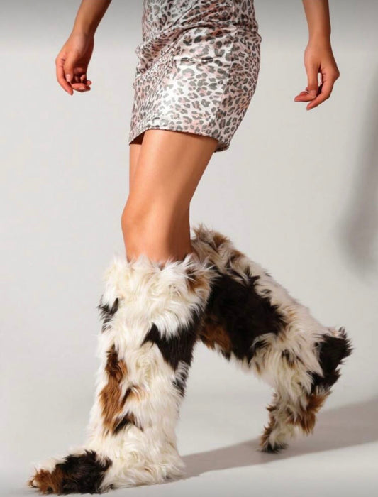 “Cowhide” Furr Boot