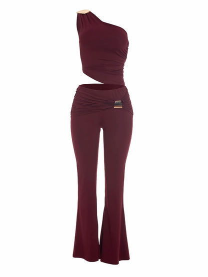 “Worth The Wait” Burgundy 2 Piece Set