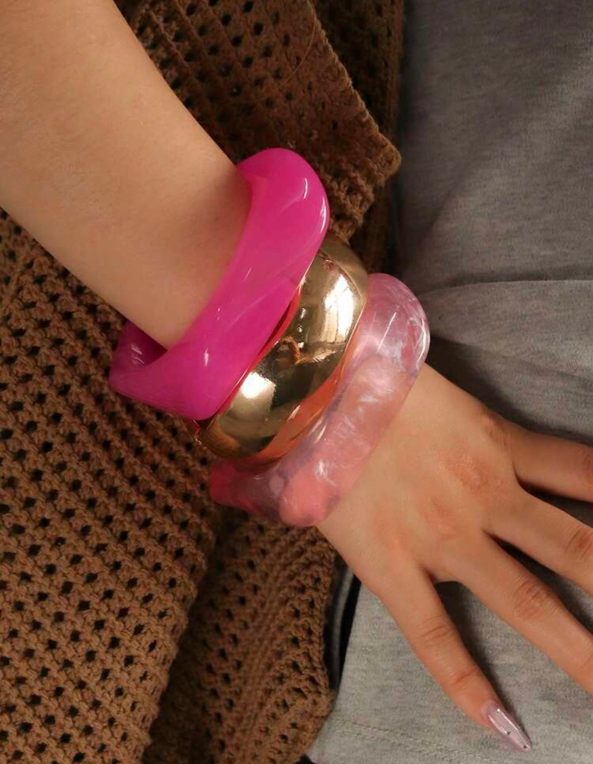 “Charisma” Orange Bangle Set