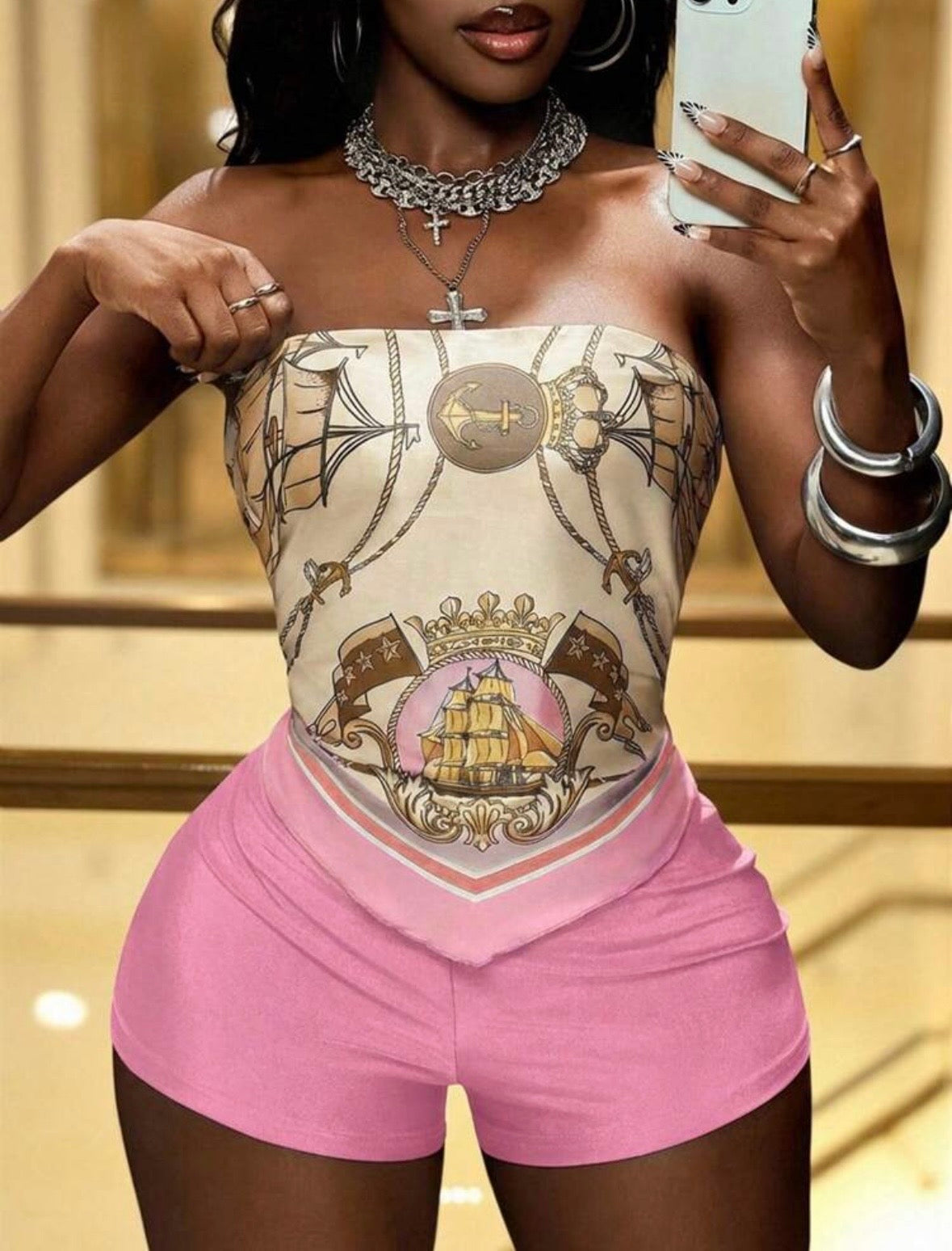“Ice Cream” Pink 2 Piece Set