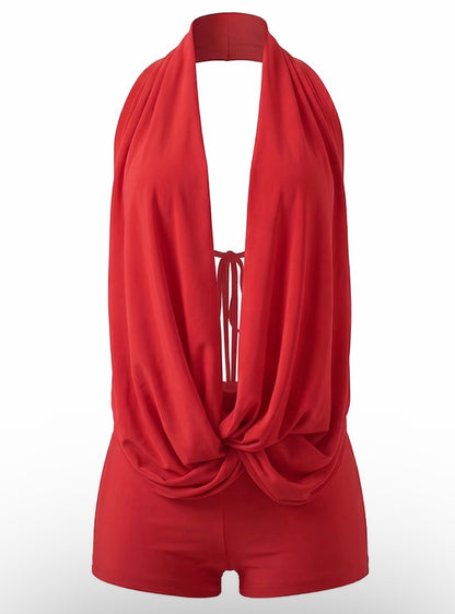“Rakel” Brown Romper