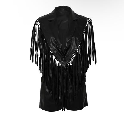 “Rodeo” Black Leather 2 Piece Set