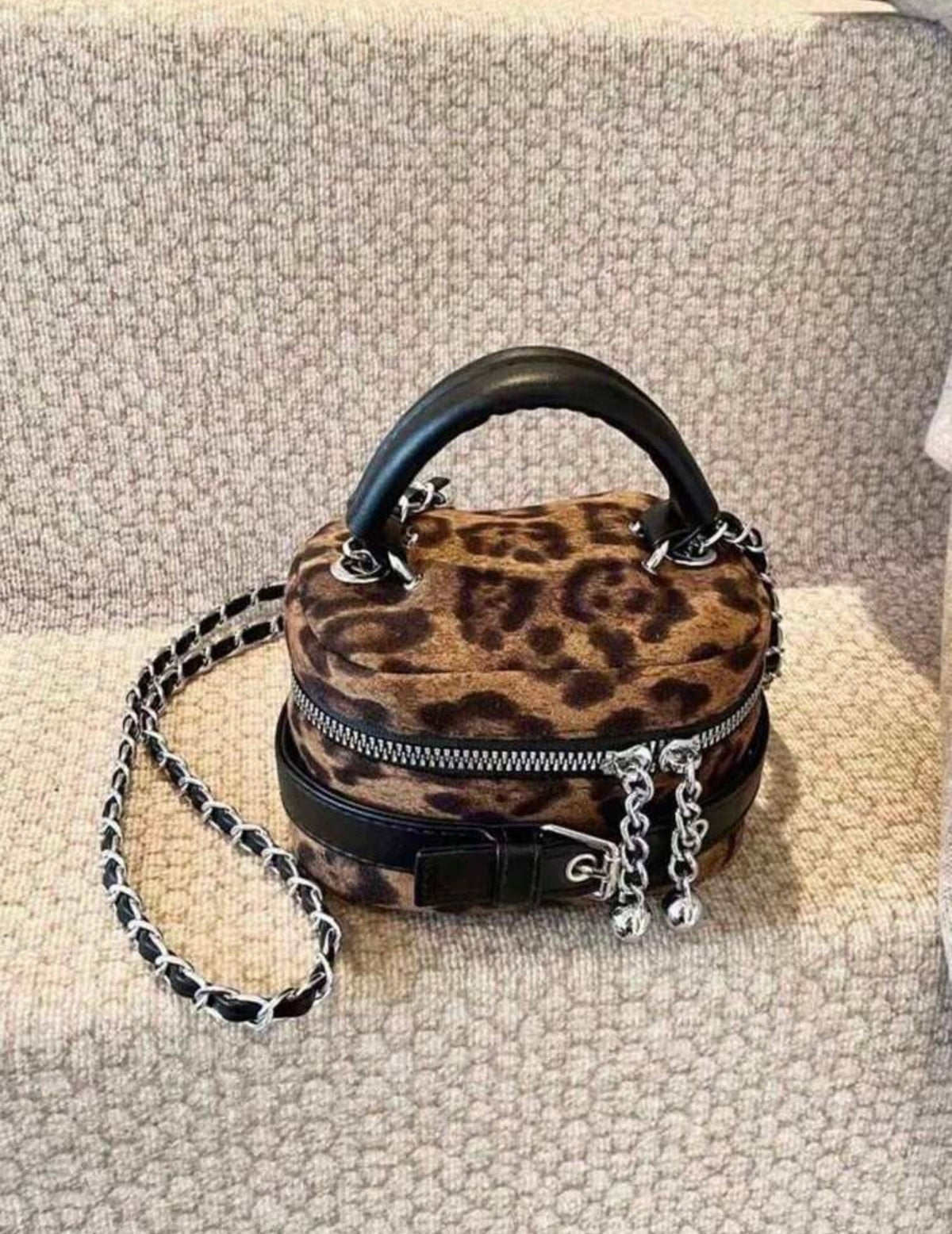“Times Square” Leopard Handbag