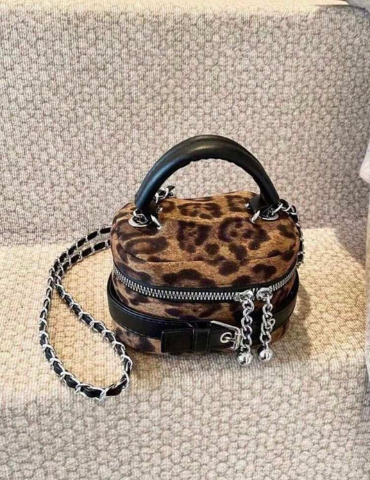 “Times Square” Leopard Handbag