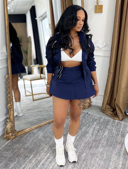 “Wander Windbreaker” Blue 2 Piece Set