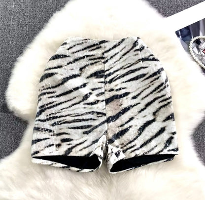 “Passport Junkie” Zebra Shorts